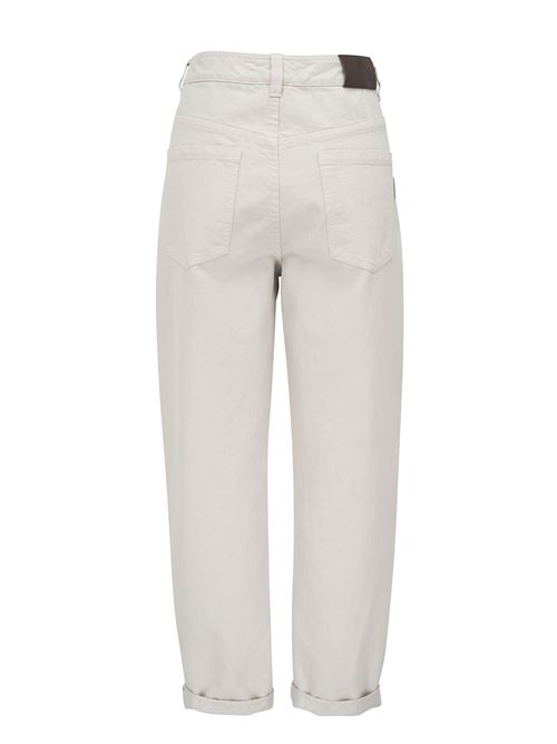 Ivory white cotton denim Brunello Cucinelli | MA176P5732C9443